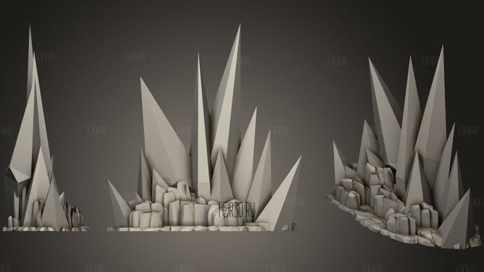 Ice Diorama —(4) stl model for CNC